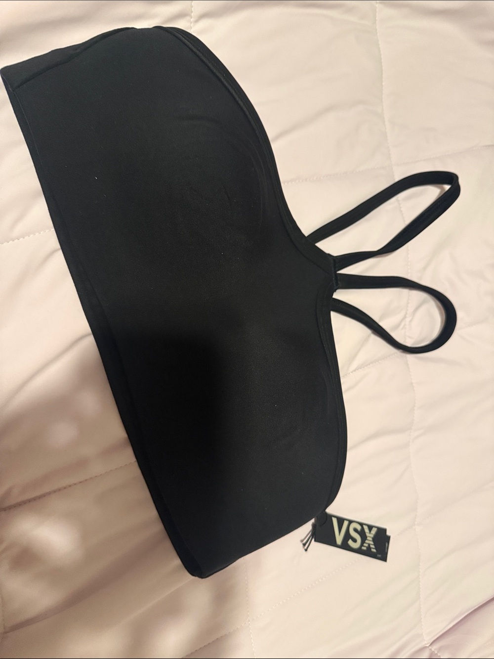 NWT Victoria's Secret VSX Black Double-Strap Sports Bra Small - Picture 3 of 4